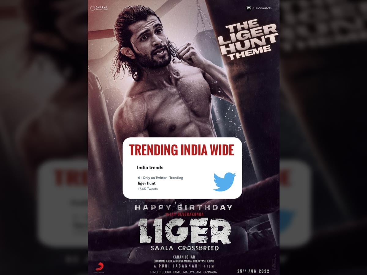Vijay Deverakonda into the trend list with the Liger Hunt Theme