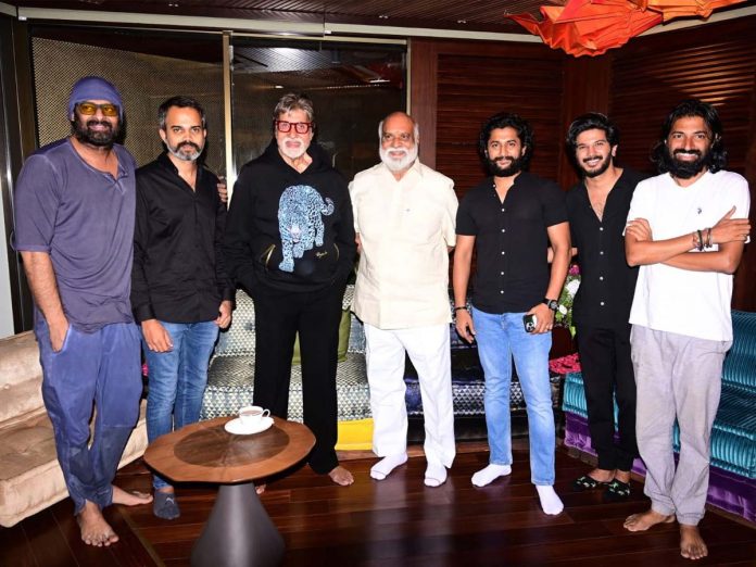 A rare pic of Prabhas with star directors & actors  in one frame