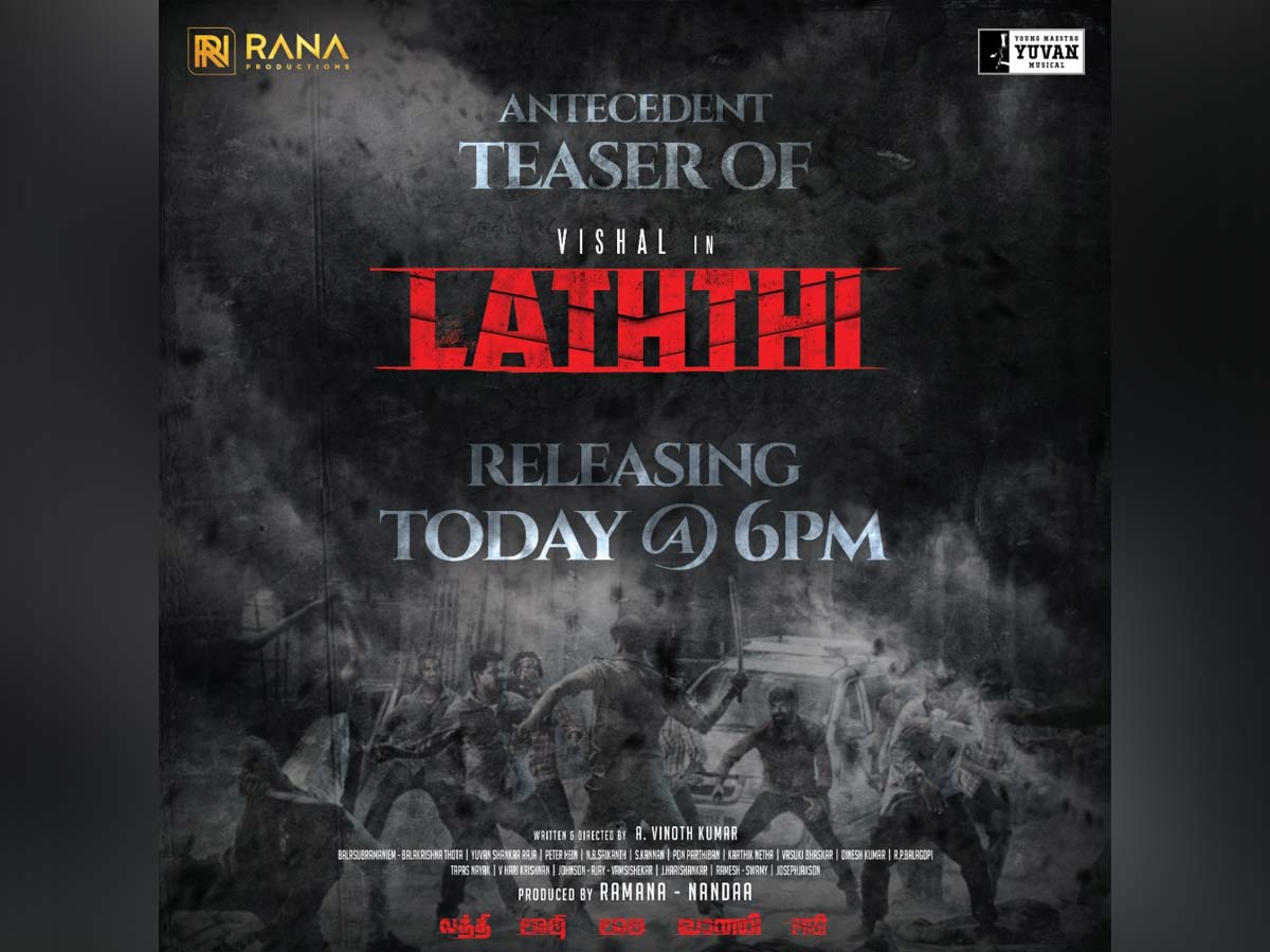 Antecedent teaser of Laththi release date and time locked