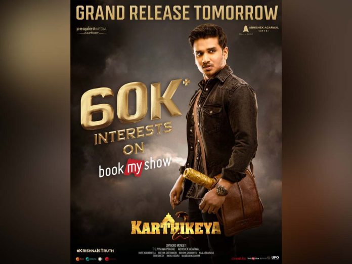 Karthikeya 2 clocks 60K+ Interests on BMS