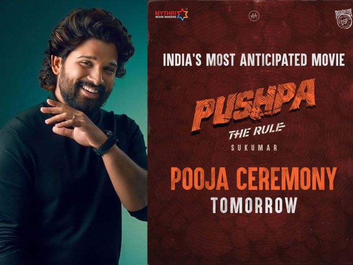 Pushpa :The Rule Pooja Ceremony tomorrow