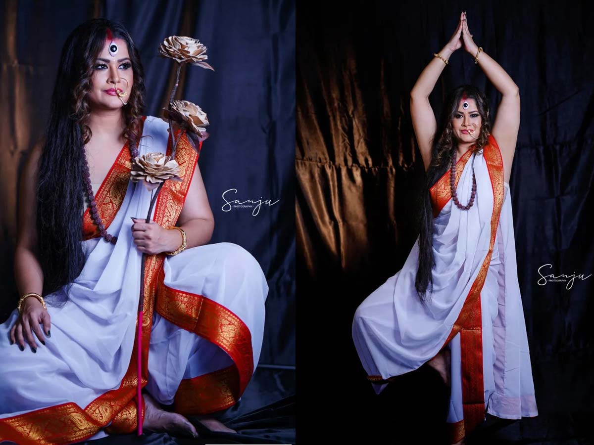 Shilpa Chakravarthy in the avatar of Durga Mata... Photos going viral!
