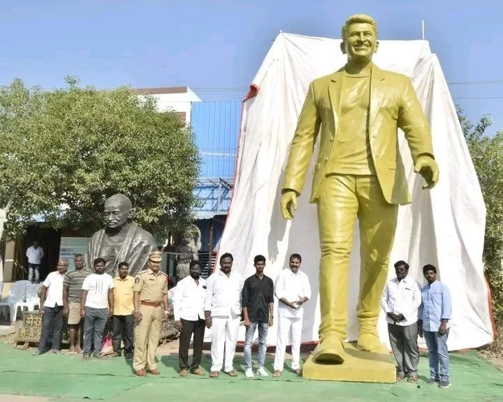 Huge arrangements are made to move Puneeth's statue to Bangalore