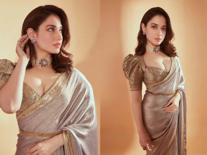 Milky beauty shining like a lamp in her Diwali Pics.. Photos are going viral..