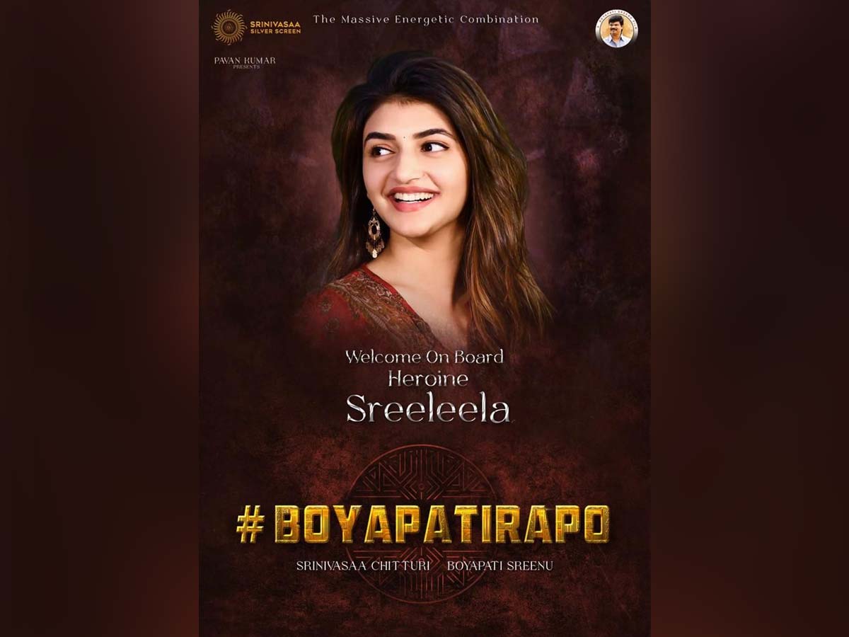 Official: Sree Leela on board for Boyapati and Ram Pothineni film RAPO20