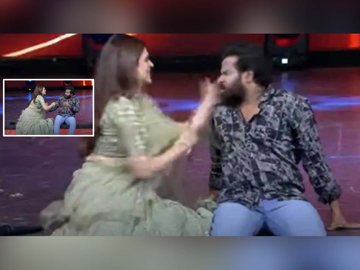 Shraddha Das gave a shock when Hyper Aadi asked for a kiss..