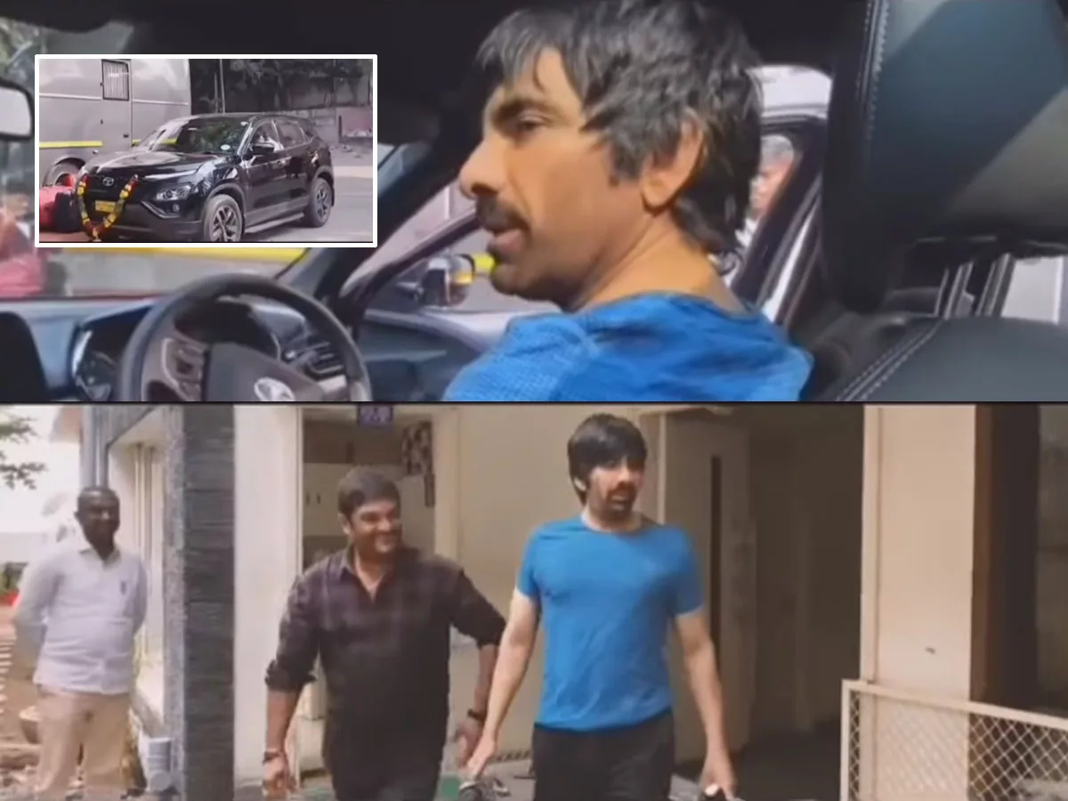 Ravi Teja gave a car as a gift to the manager… Video viral..!