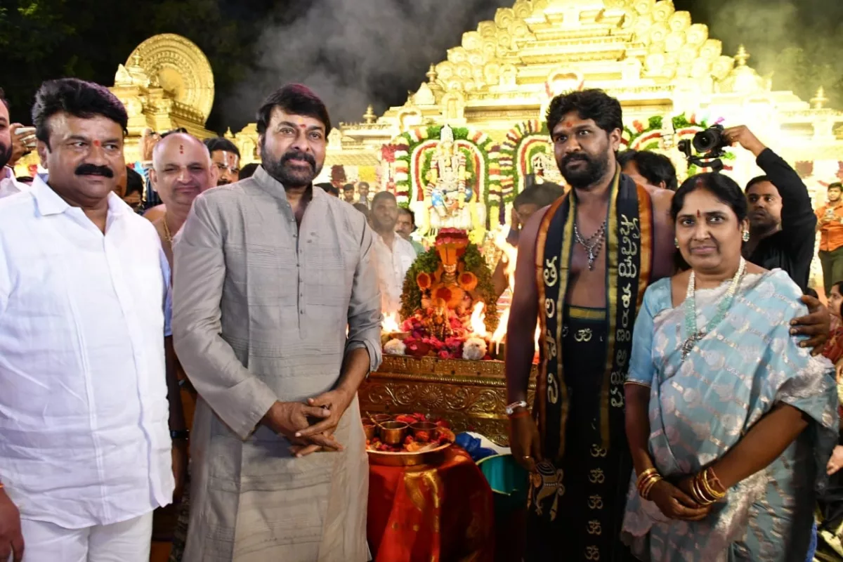 Megastar Chiranjeevi participated in Ayyappa Swamy Maha Padi Puja