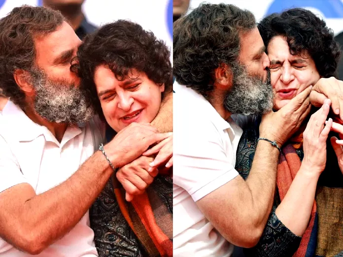Minister fires on Rahul Gandhi for kissing Priyanka in public