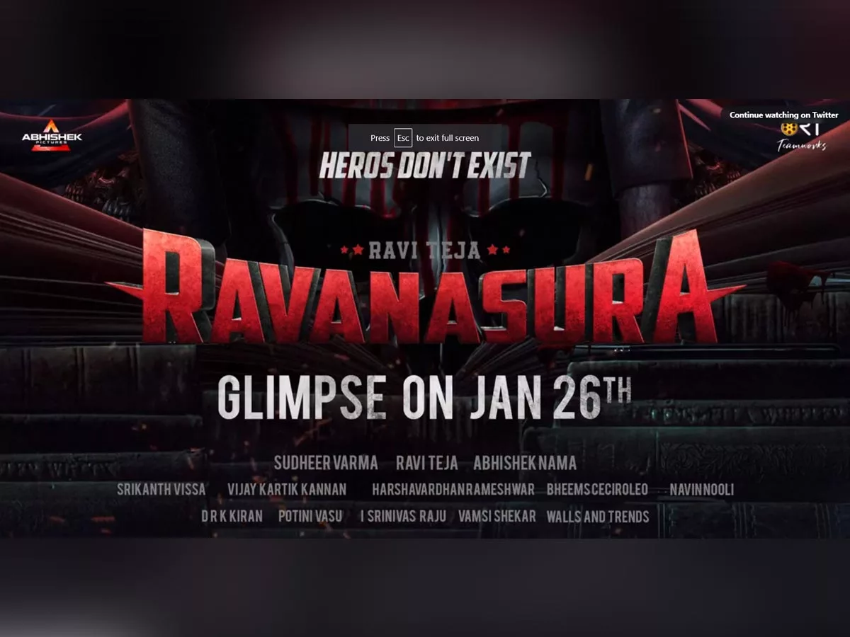 Official: Ravanasura glimpse to be out on this date