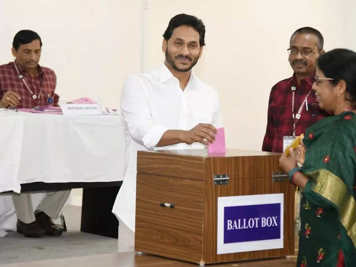 AP MLC Polling: Jagan Reddy casts his vote