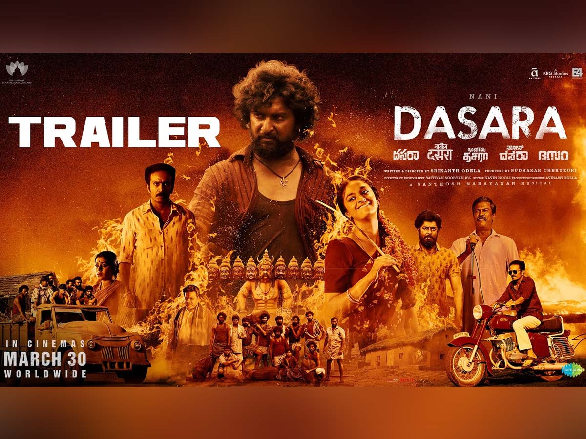 Dasara Telugu Trailer Trending #1 on YouTube