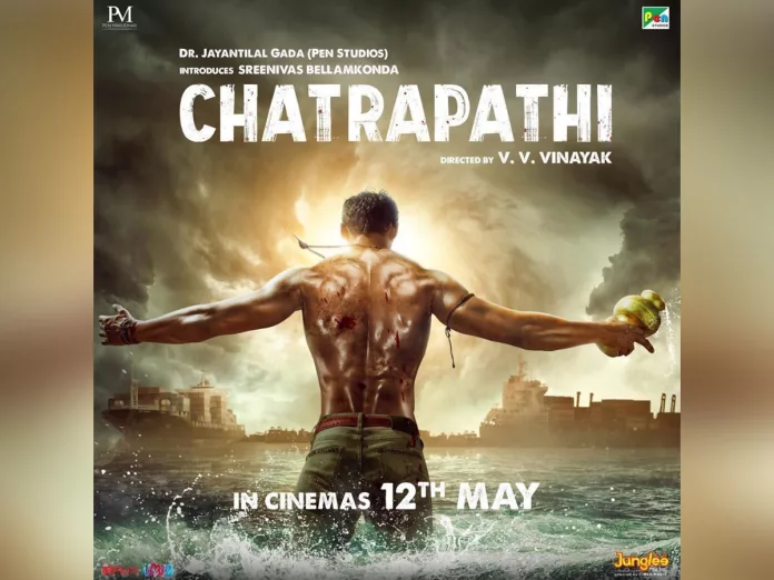 First Look Poster of Chatrapathi: Bellamkonda Sreenivas goes shirtless and looks like a beast