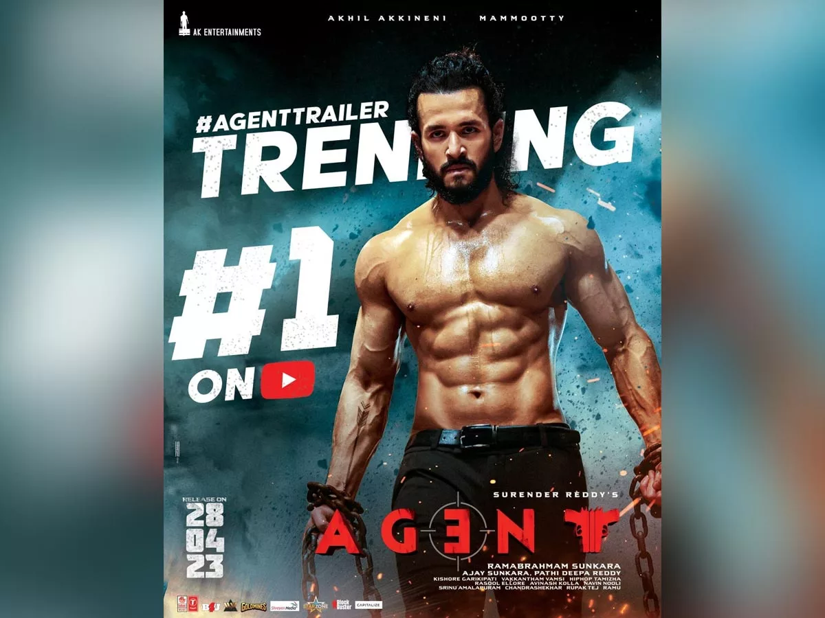 Akhil Power: Agent Trailer Trending #1 on YT
