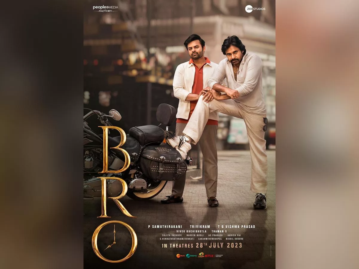 BRO new poster reveals Pawan Kalyan, Sai Dharam Tej dynamic duo