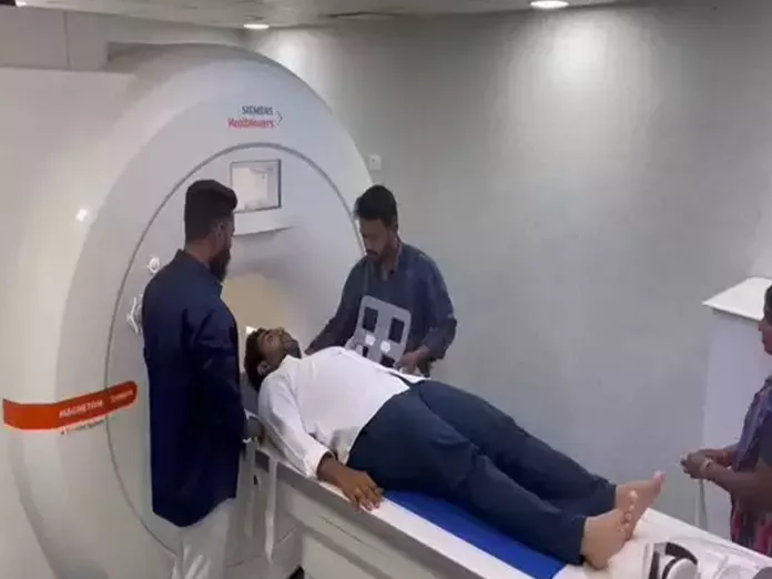 Nara Lokesh shoulder injury, MRI scan in Nandyal