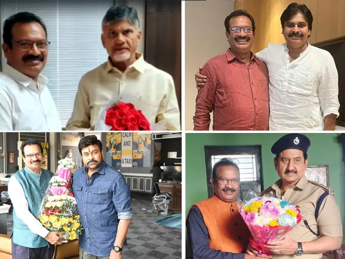 Prime9 CEO P Venkateshwara Rao with celebrities