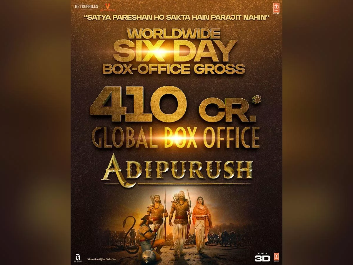 Adipurush 6 days Collections: Earns Rs 410 Cr Gross