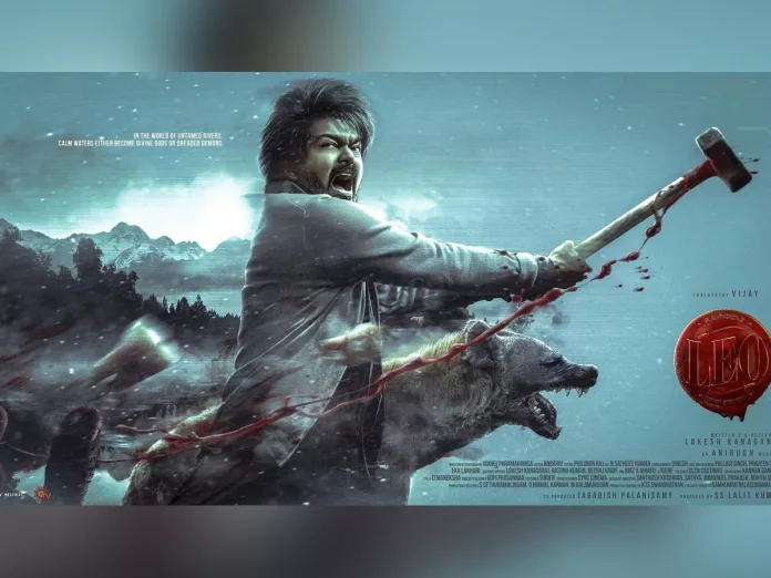 Leo First Look Poster: Vijay wields a bloodied sledgehammer