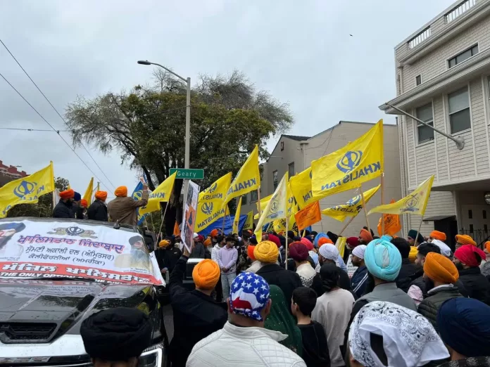 Khalistani supporters attack the Indian Consulate in San Francisco, USA