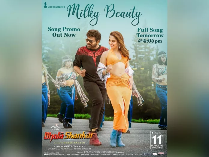 Milky Beauty song promo from Bholaa Shankar out: Now Chiranjeevi and Tamannah romantic time