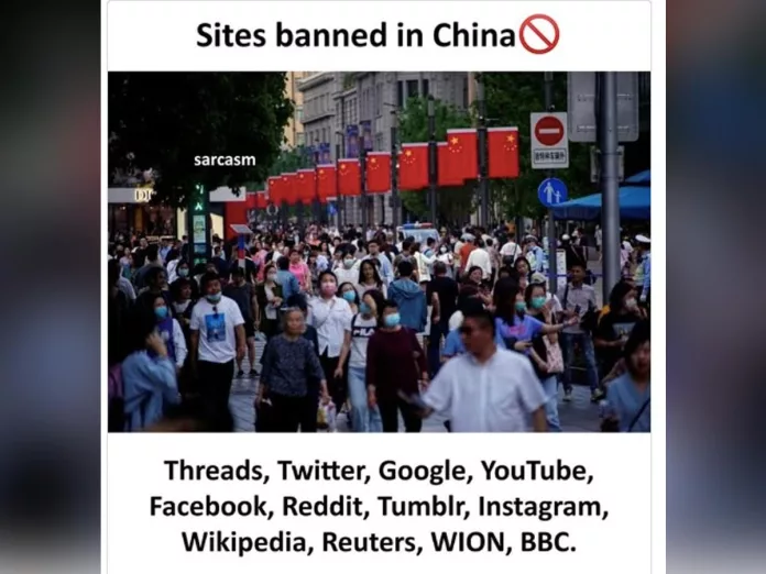 Sites banned in China