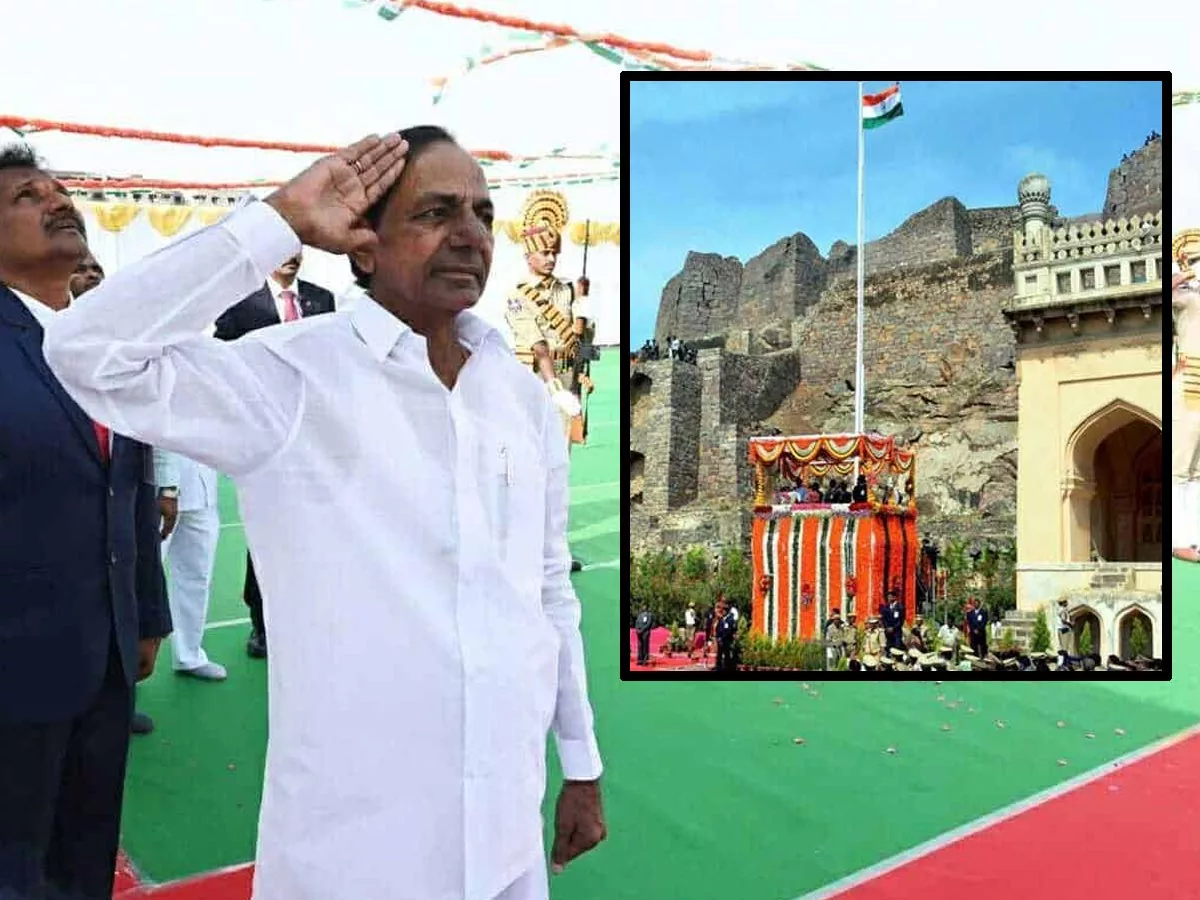 CM KCR hoists National Flag at Golconda Fort