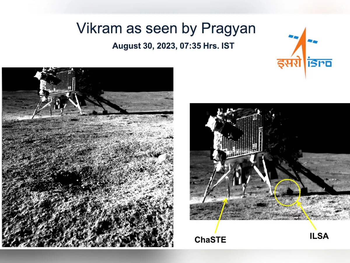 Chandrayaan 3 : Pragyan Rover clicked an image of Vikram Lander