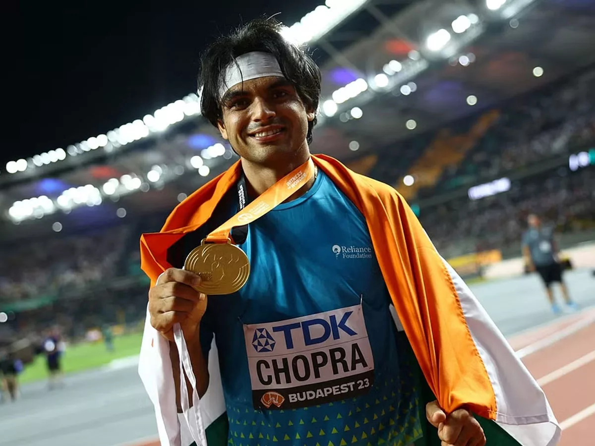 Neeraj Chopra wins gold at World Athletics Championships - First Indian player