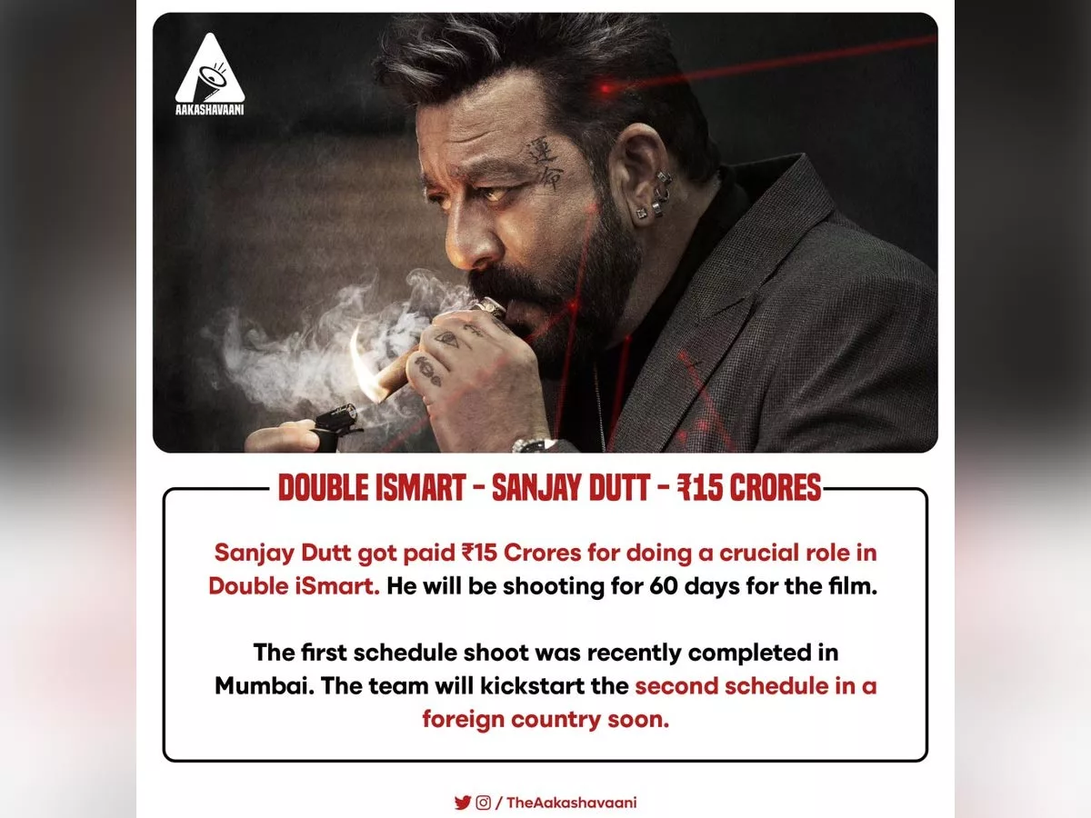 Sanjay Dutt remuneration for Double Ismart