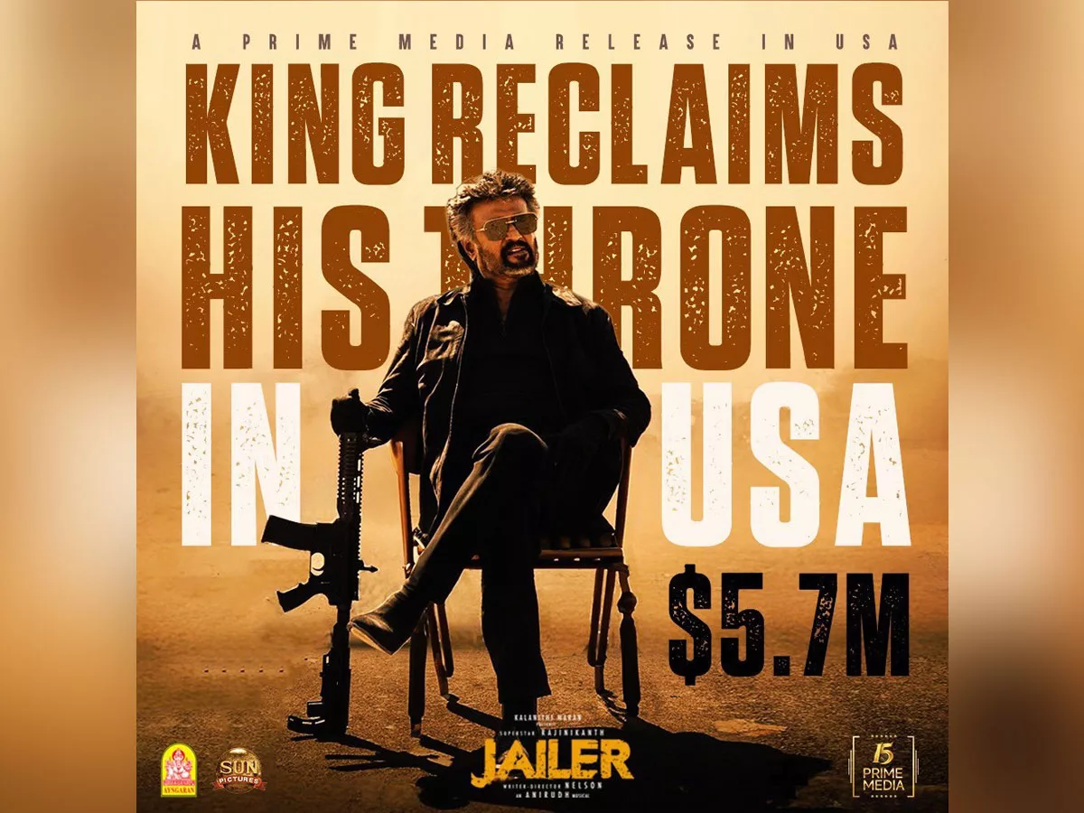 Jailer Latest USA Collections: $5.7 Million