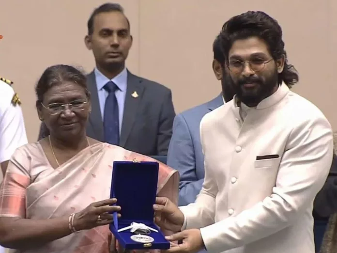 Allu Arjun 1st Telugu  actor receives national award for best actor for Pushpa: The Rise