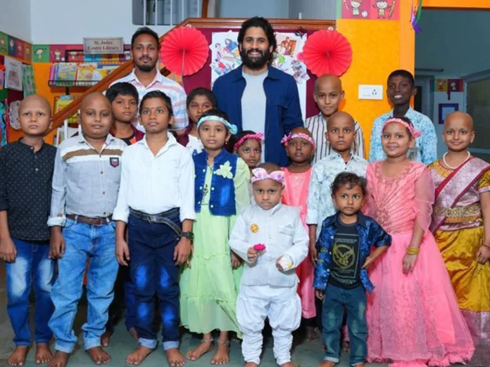 Naga Chaitanya At St Judes in Hyderabad Spends Valuable Time With Cancer Fighters