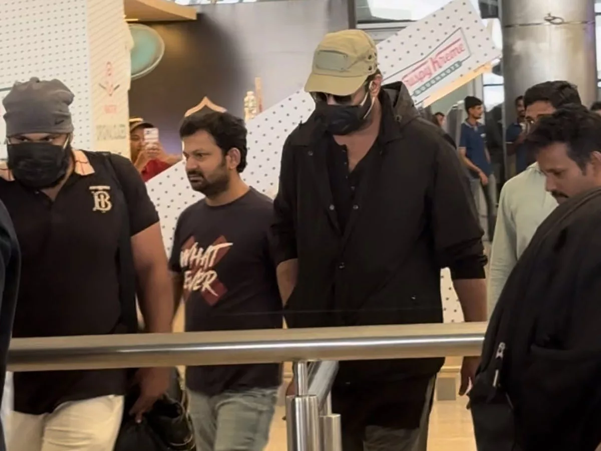  Prabhas back in India after a successful knee surgery in Europe