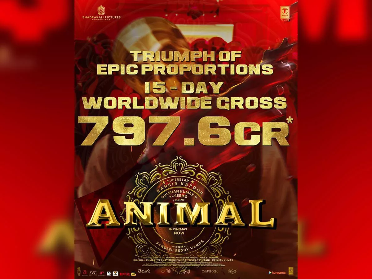 Animal 15 days Worldwide Collections: All set to breach Rs 800 Cr today