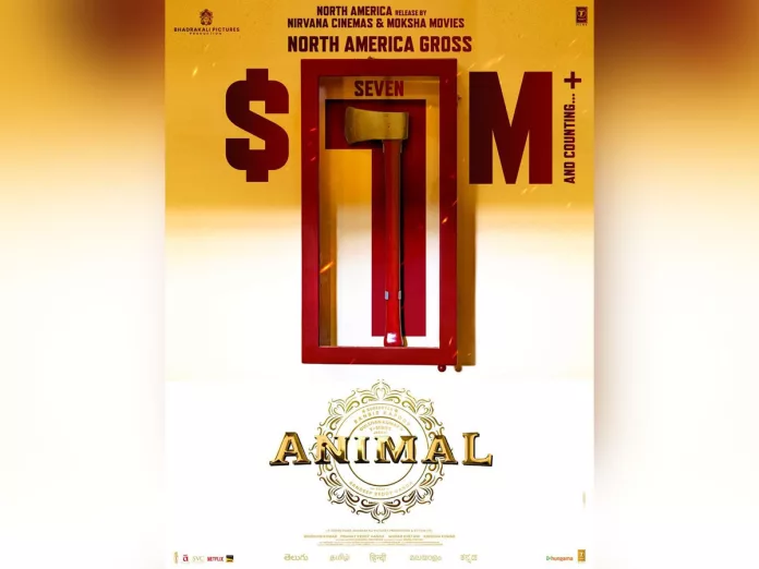 Animal 4 days North America Collections: $7.25 Million- Unimaginable