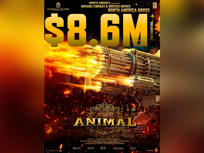 Animal 6 days Collections: $8.6 Million in North America -Box office tsunami continues