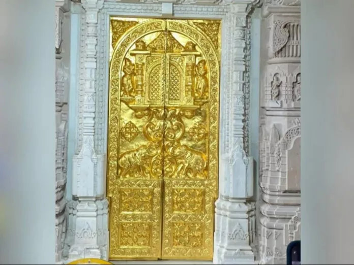 First golden door of Ram Mandir installed ahead of Jan 22 inauguration