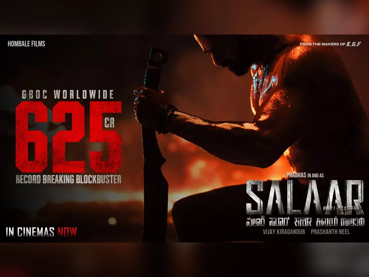 Salaar latest Worldwide Box office Collections : Crosses Rs 625 Cr